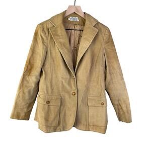 The Villager Blazer Womens Size 12 Corduroy Patchwork Boho Academia Y2k Soft